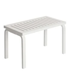 Artek 153 Bench Size W L72.5 Cm White Lacquered Birch