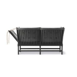 Fredericia Furniture Spoke Back Sofa W. Folding Right Incl. Buttons Black Lacquered/Leather 301 -ferm LIVING || MONTANA Shop bm 1789 black leather301 v3 p