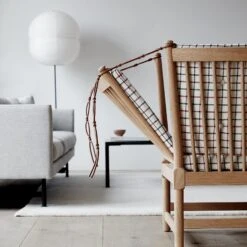 Fredericia Furniture Spoke Back Sofa W. Folding Right Incl. Buttons Soap-treated Oak/Cortil 53938 21 Fredericia Furniture Spoke Back Sofa W. Folding Right Incl. Buttons Soap-treated Oak/Cortil 53938 -ferm LIVING || MONTANA Shop bm 1789 cortil 2 p