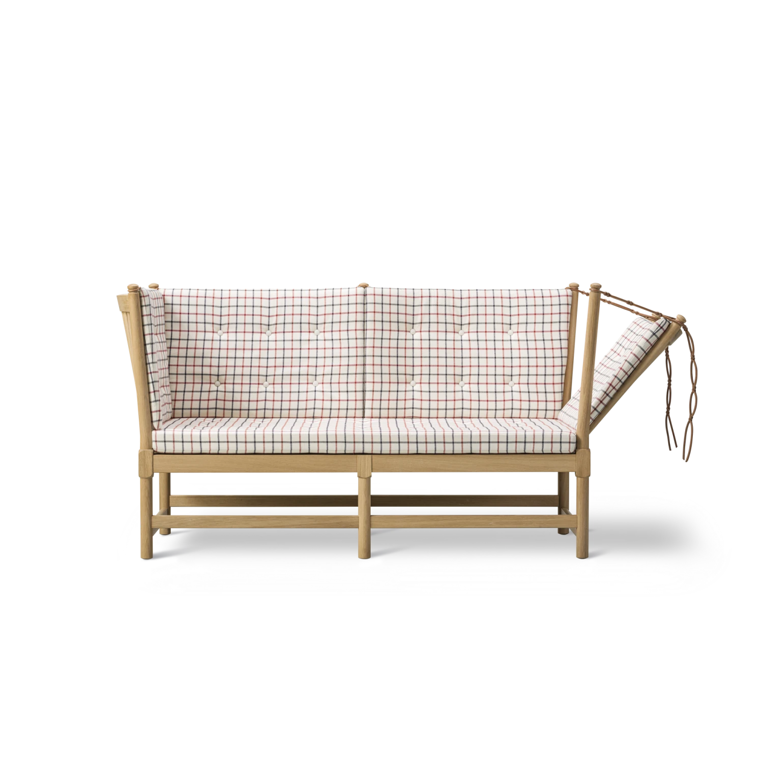 Fredericia Furniture Spoke Back Sofa W. Folding Right Incl. Buttons Soap-treated Oak/Cortil 53938 5 Fredericia Furniture Spoke Back Sofa W. Folding Right Incl. Buttons Soap-treated Oak/Cortil 53938 - Image 3