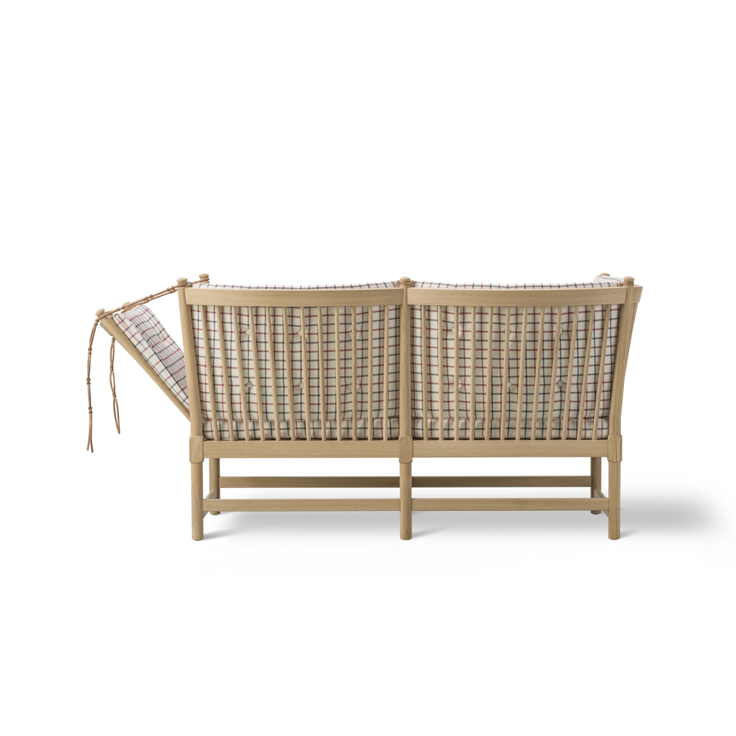 Fredericia Furniture Spoke Back Sofa W. Folding Right Incl. Buttons Soap-treated Oak/Cortil 53938 4 Fredericia Furniture Spoke Back Sofa W. Folding Right Incl. Buttons Soap-treated Oak/Cortil 53938 - Image 2