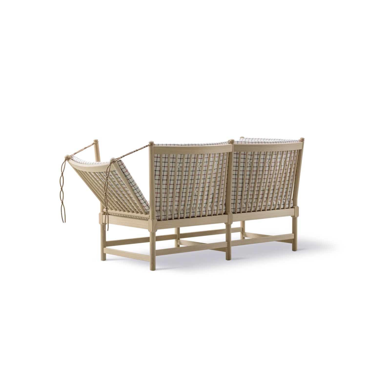 Fredericia Furniture Spoke Back Sofa W. Folding Right Incl. Buttons Soap-treated Oak/Cortil 53938 6 Fredericia Furniture Spoke Back Sofa W. Folding Right Incl. Buttons Soap-treated Oak/Cortil 53938 - Image 4