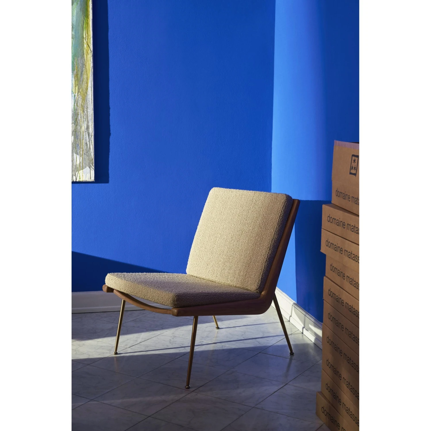 &Tradition Boomerang HM1 Armchair White Oiled Oak/Karakorum 003 5 &Tradition Boomerang HM1 Armchair White Oiled Oak/Karakorum 003 - Image 3