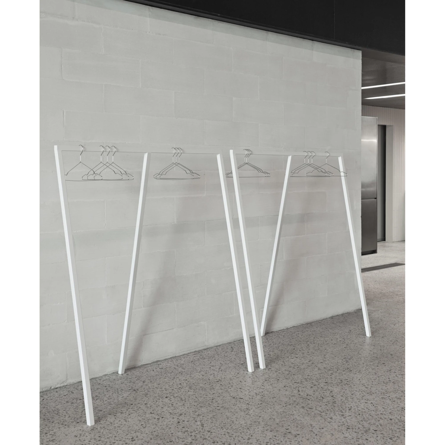 HAY Loop Stand Wardrobe Clothes Rack L130 X H150 White 4 HAY Loop Stand Wardrobe Clothes Rack L130 X H150 White - Image 2