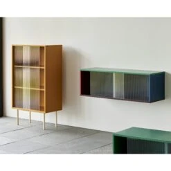 HAY Color Cabinet Bookcase With Glass Doors Medium Multicolored 13 HAY Color Cabinet Bookcase With Glass Doors Medium Multicolored -ferm LIVING || MONTANA Shop colour cabinet tall yellow with glass doors colour cabinet wall m multi with glass doors p