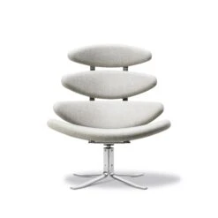 Fredericia Furniture Corona Armchair Brushed Chrome/ Capture 4101