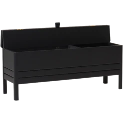 Form & Refine A Line Bench 111 Cm Black-stained Oak -ferm LIVING || MONTANA Shop f r a line storage bench black stained oak open p