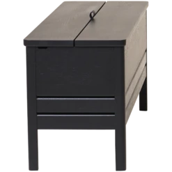 Form & Refine A Line Bench 111 Cm Black-stained Oak -ferm LIVING || MONTANA Shop f r a line storage bench black stained oak side p