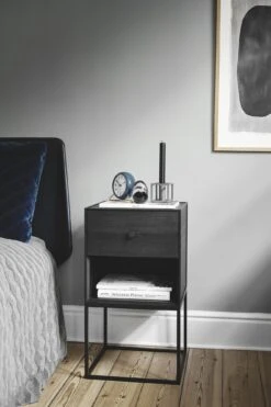 Audo Frame Cabinet 35 W. 1 Drawer Smoked Oak -ferm LIVING || MONTANA Shop frame 35 black stained ash single drawer high p 4