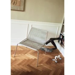 Thorup Copenhagen Noel Armchair Stainless Steel/ Gray Wool -ferm LIVING || MONTANA Shop l301 lounge chair steel base fair grey wool flag halyard front thorup copenhagen p