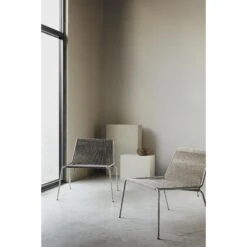 Thorup Copenhagen Noel Armchair Stainless Steel/ Gray Wool -ferm LIVING || MONTANA Shop l301 noel lounge chairs thorup copenhagen p