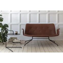 Bent Hansen Primum Sofa W. Armrest Black/ Cognac -ferm LIVING || MONTANA Shop lifestyle image primum sofa davos brown p