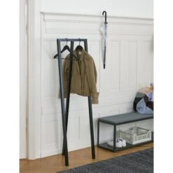 HAY Loop Stand Hall Clothes Rack L45 X H150 Black -ferm LIVING || MONTANA Shop loop stand hall black soft coat hanger black new order bench charcoal steelcut trio 153 six colour bag l no 2 p