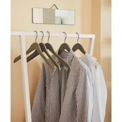 HAY Loop Stand Wardrobe Clothes Rack L130 X H150 White 12 HAY Loop Stand Wardrobe Clothes Rack L130 X H150 White -ferm LIVING || MONTANA Shop loop stand wardrobe grey soft coat hanger slim grey p