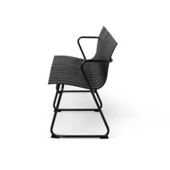 Mater Ocean Bench Black -ferm LIVING || MONTANA Shop mater 09351 ocean black bench packshot side p