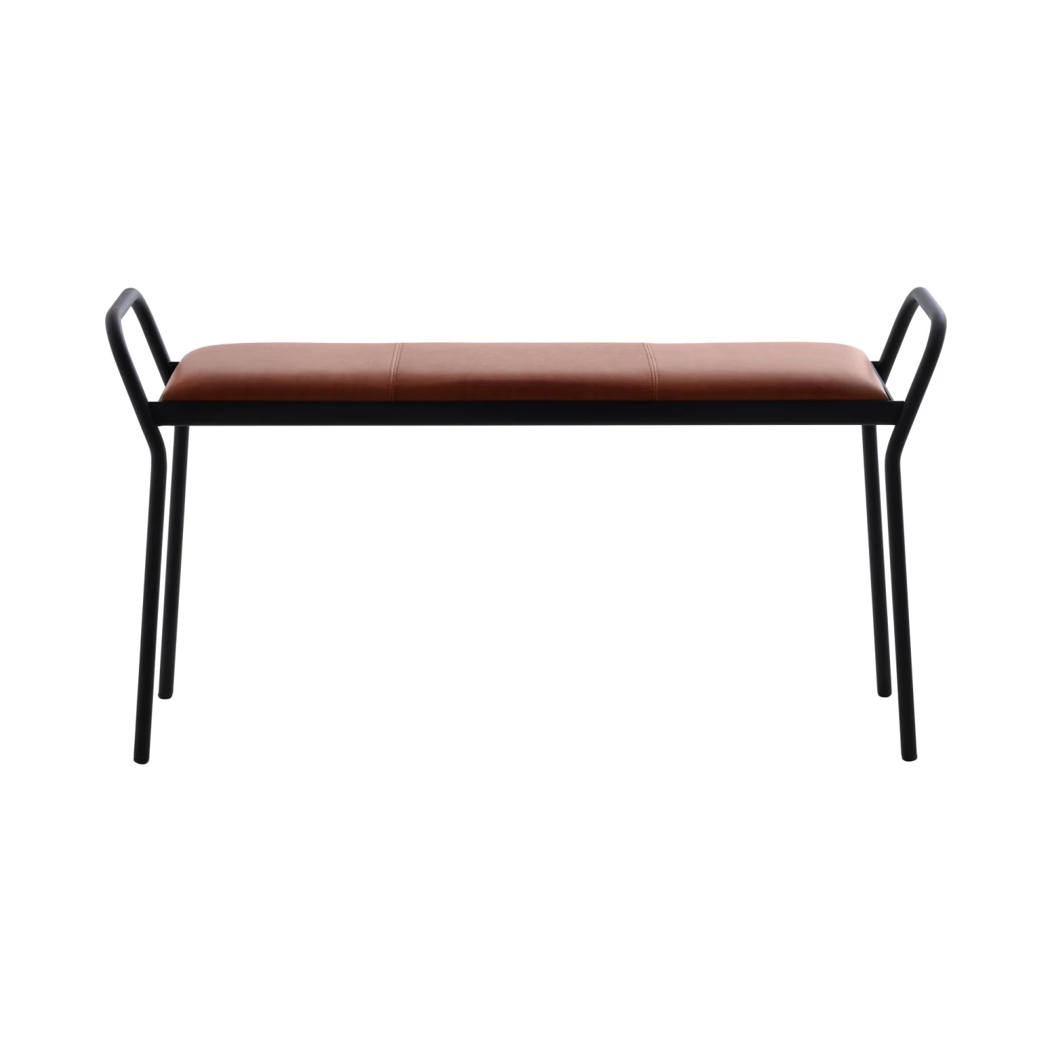 Maze Anytwo Bench Black/Cognac 4 Maze Anytwo Bench Black/Cognac - Image 2