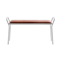 Maze Anytwo Bench White/Cognac -ferm LIVING || MONTANA Shop maze interior anytwo white p