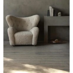 Audo The Tired Man Armchair Smoked Oak/Sheepskin Moonlight -ferm LIVING || MONTANA Shop menu the tired man rond bowl converge book ends p