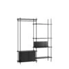 MOEBE S.200.2.G Bookcase System Black/ Black -ferm LIVING || MONTANA Shop moebe shelving system wb s 200 2 g black high res p