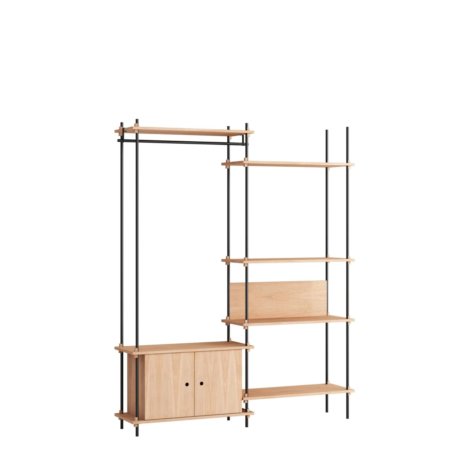MOEBE S.200.2.G Bookcase System Oak/black 3 MOEBE S.200.2.G Bookcase System Oak/black