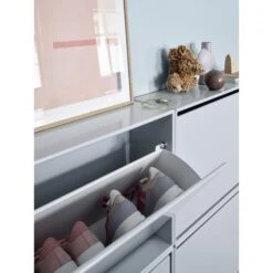 Montana Selection Hide Shoe Cabinet Mushroom 13 Montana Selection Hide Shoe Cabinet Mushroom -ferm LIVING || MONTANA Shop montana home19 20 ng hall hide oyster detail01 h p 2