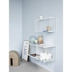 Montana Panton Wire Extended Shelving Snow 70 Cm X 18.8 Cm -ferm LIVING || MONTANA Shop montana pantonwire 2019 snow whitemarble walldisplay p 2