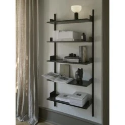 New Works New Works Wall Shelf 1900 Walnut/ Black -ferm LIVING || MONTANA Shop new works fall 22 nw wall shelf 1900 black ash black 1 p