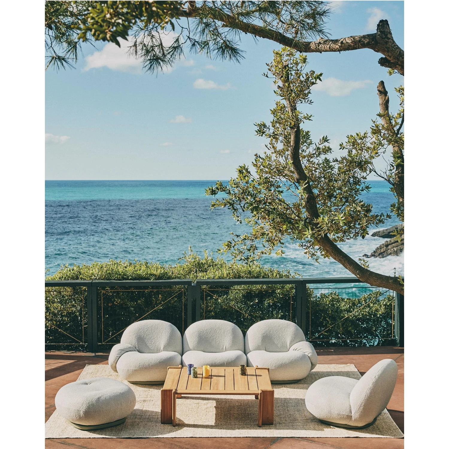 GUBI Pacha Outdoor Armchair W. Armrests And Swivel Dedar Libera 003 7 GUBI Pacha Outdoor Armchair W. Armrests And Swivel Dedar Libera 003 - Image 5