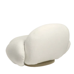 GUBI Pacha Armchair W. Armrest Harp 24/Pearl Gold -ferm LIVING || MONTANA Shop pearl gold pacha harp 024 ivory back 3 4 p