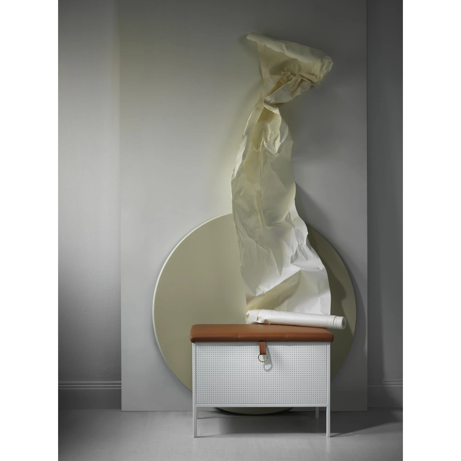 Maze Frank Storage Bench White/ Brown 7 Maze Frank Storage Bench White/ Brown - Image 5