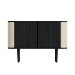 Umage Treasures Cabinet Black Oak/White Sands