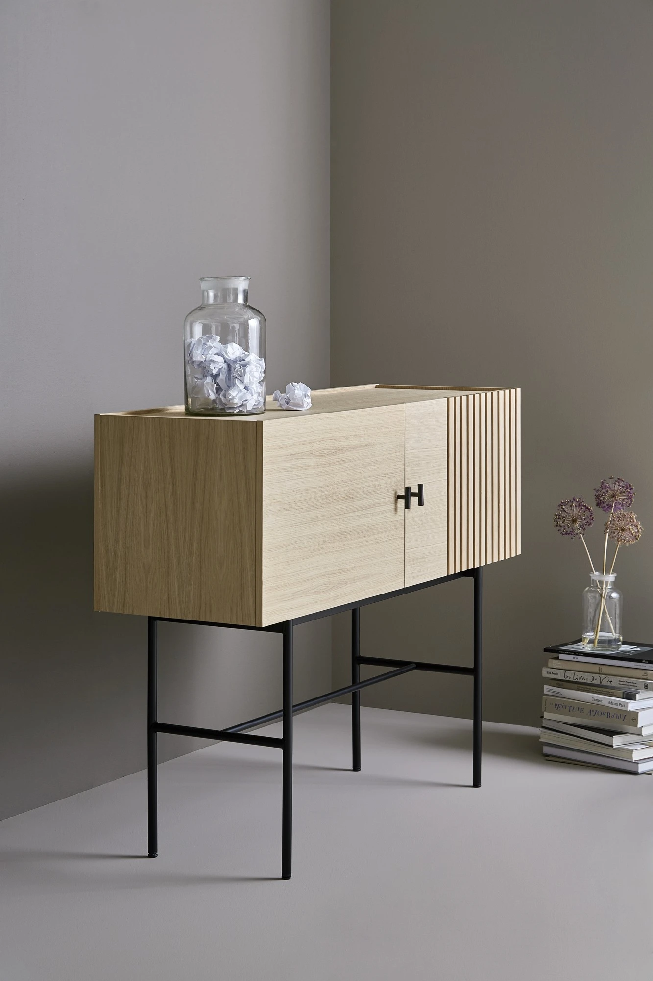 Woud Array Sideboard Oak/Black 120 Cm 4 Woud Array Sideboard Oak/Black 120 Cm - Image 2